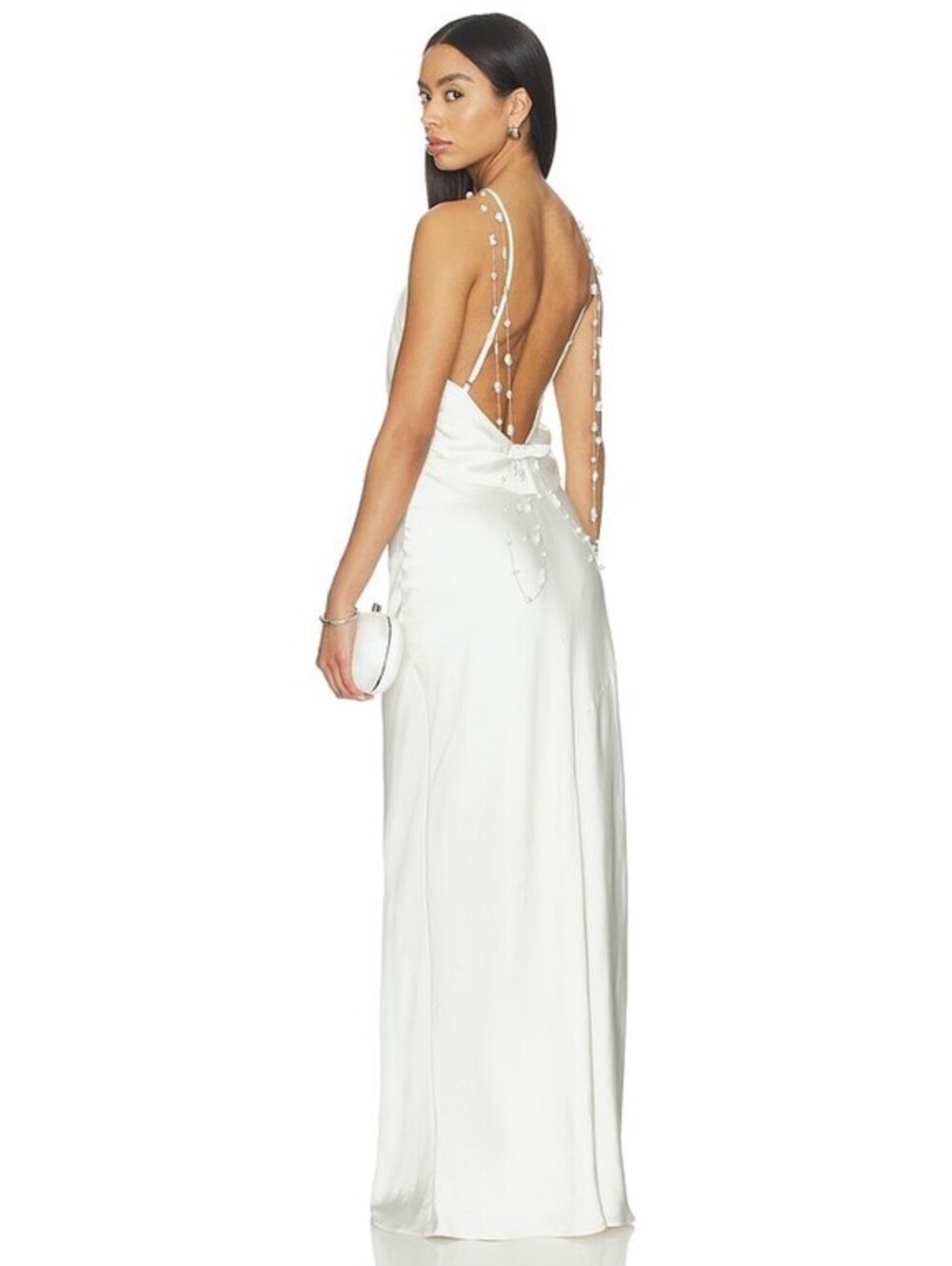 Lovers & Friends Ava Gown in White, snag